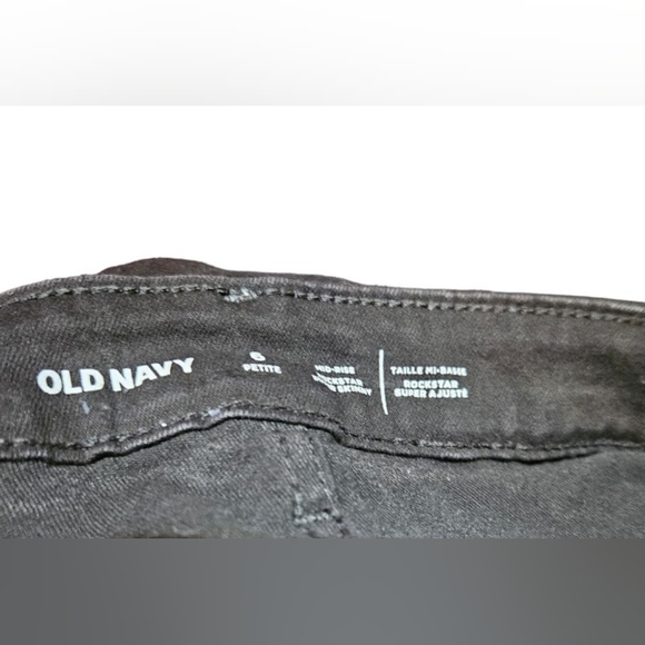 Old Navy Black Mid Rise Rockstar Jeggings - Picture 4 of 5